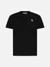 Maison Kitsuné Chillax Fox Patch Regular T-shirt In Black