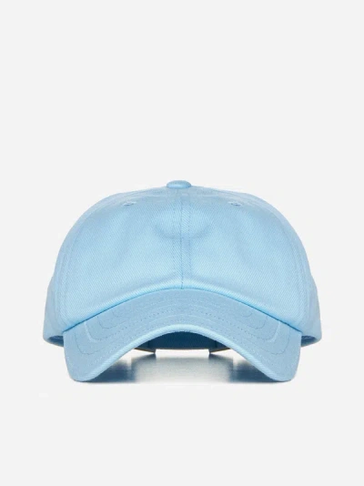 Jacquemus Logo Embroidered Baseball Cap In Blue