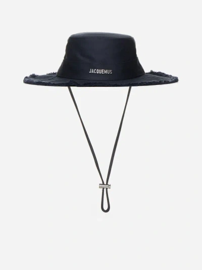 Jacquemus Le Bob Artichaut Cotton Hat In Dark Navy