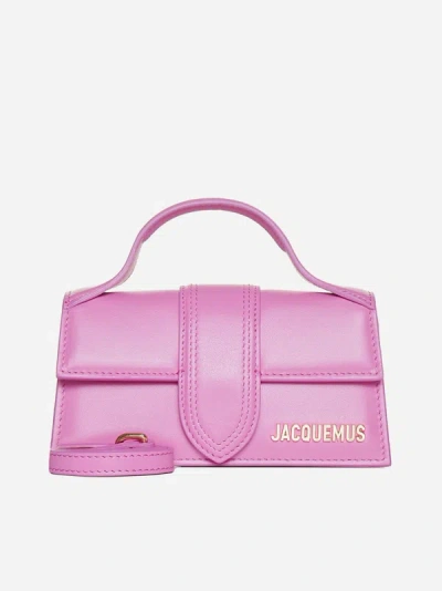 Jacquemus Le Bambino Leather Bag In Neon Pink