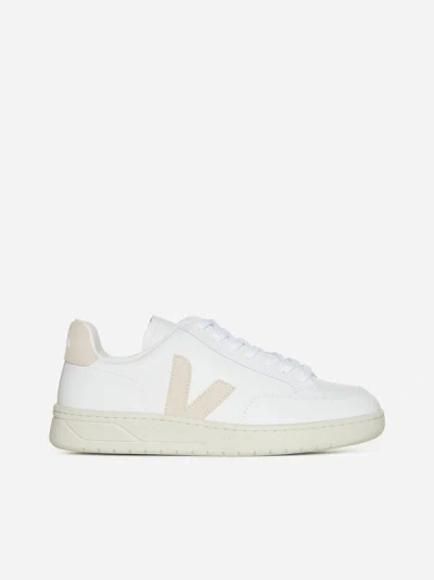 Veja V-12 Sneakers - Leather - White In White,sand