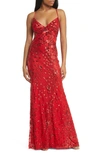 LULUS PHOTO FINISH SEQUIN HIGH-LOW MAXI DRESS