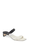 Jimmy Choo Kyda Bicolor Dual-band Slide Sandals In Latte Black