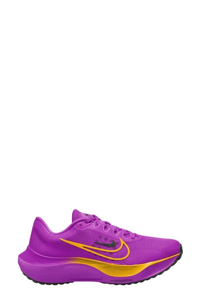 Nike Zoom Fly 5 Rubber-trimmed Mesh Sneakers In Hyper Violet/orange/black