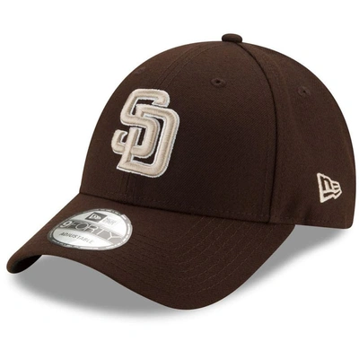 New Era Men's Brown San Diego Padres Alternate The League 9forty Adjustable Hat In Brown/white