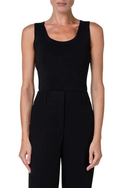 AKRIS STRETCH SILK TANK TOP