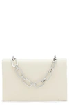 Allsaints Yua Leather Clutch In Desert White