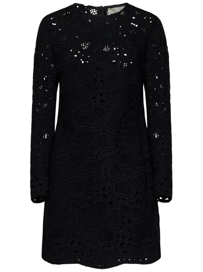 Elie Saab Floral Motif Long In Nero