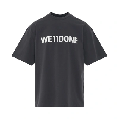 We11 Done Logo-print Cotton T-shirt In Black