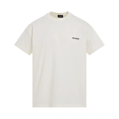 We11 Done Cotton Mini Logo T-shirt In Ivory