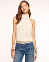 Ramy Brook Sunny High Neck Tank Top In Spring Navy