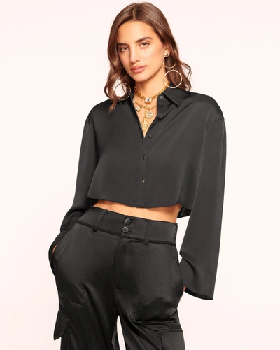 Ramy Brook Skyla Button Down Shirt In Black