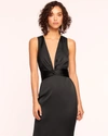 RAMY BROOK TALON PLUNGING MIDI DRESS