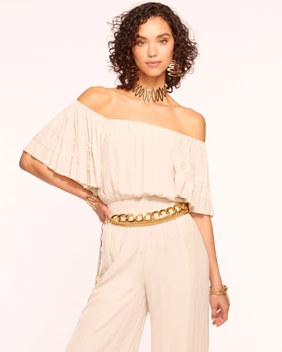 Ramy Brook Tinsley Off-the-shoulder Jumpsuit In Sandstone