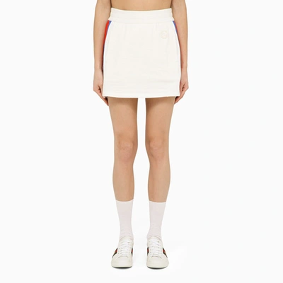 Gucci White Cotton Mini Skirt With Web Detail