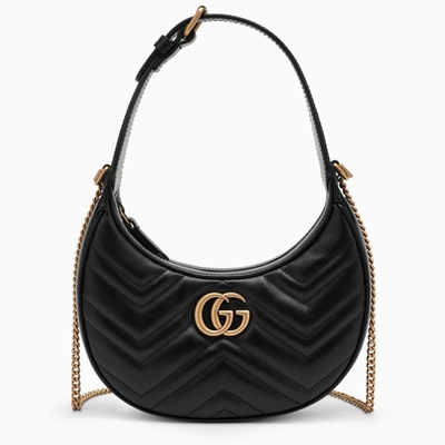 Gucci Marmont Gg 2.0 Mini Shoulder Bag In Black