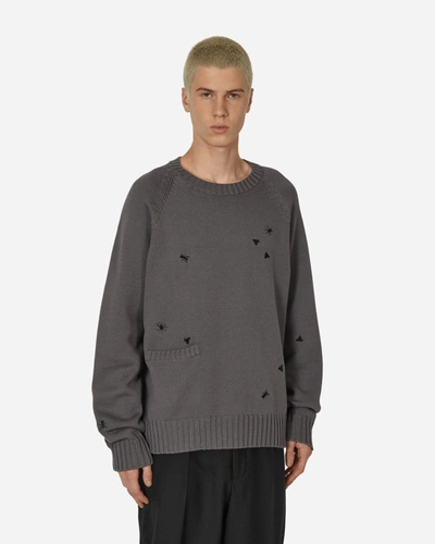 Undercover Embroidered Crewneck Jumper In Grey