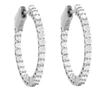 Diana M. 14kt White Gold Diamond In-out Round Hoop Earrings With 1.00 Cts Tw In White