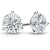Diana M. 14kt White Gold Diamond Martini Stud Earrings Containing 1.00 Cts Tw In White