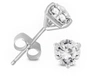 Diana M. 14kt White Gold Diamond Martini Stud Earrings Containing 0.50 Cts Tw In White
