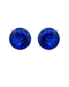 Diana M. 14kt White Gold Round Sapphire Stud Earrings Containing 0.50 Cts Tw In White