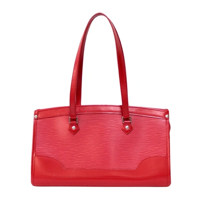 Pre-owned Louis Vuitton Madelaine Leather Shoulder Bag () In Red