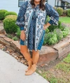 Cleobella Yalena Mini Dress In Blue In Blue