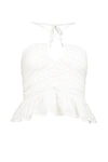 Bishop + Young Aeries Halter Top In White In White