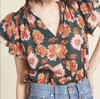 Trovata Clover Blouse In Carnation Print In Multi