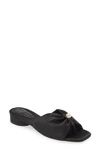 Koko + Palenki Tara Slide Sandal In Black Satin