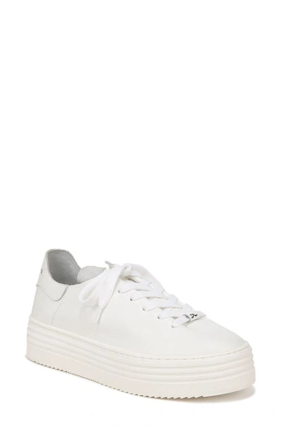Sam Edelman Pippy Lace Up Sneaker White Leather In White/ White Leather