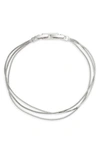 NORDSTROM NORDSTROM DEMI-FINE TRIPLE STRAND CHAIN BRACELET