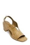 Bernardo Bedford Slingback Pump In Cork/ Gold Fleck