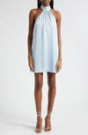 RAMY BROOK RAMY BROOK SAM HALTER A-LINE SATIN MINIDRESS