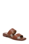 Sam Edelman Gala Double Strap Slide Sandal Cognac Leather In Saddle