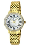 GV2 ASTOR III DIAMOND SWISS BRACELET WATCH, 34MM