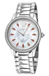 Gv2 Siena Swiss Quartz Diamond Embellished Bracelet Watch In Silver