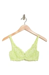 Felina Peridot Lace Unlined Underwire Bra In Butterfly Star White
