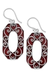 Samuel B. Coral Drop Earrings In Red