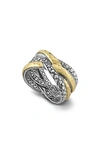 Samuel B. Crossover Ring In Silver And Gold