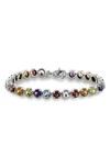 Samuel B. Multi Stone Tennis Bracelet In Rainbow Multi