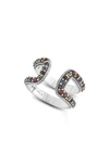 SAMUEL B. SAMUEL B. DOUBLE MULTI STONE BAND RING