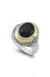 Samuel B. Oval Onyx Ring In Black