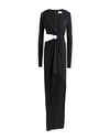 Alexandre Vauthier Woman Mini Dress Black Size 10 Viscose, Elastane, Brass, Glass