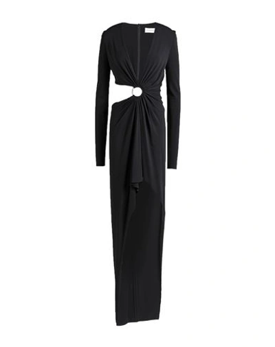 Alexandre Vauthier Woman Mini Dress Black Size 10 Viscose, Elastane, Brass, Glass