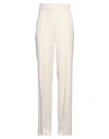 Max Mara Studio Woman Pants Cream Size 8 Virgin Wool In Beige