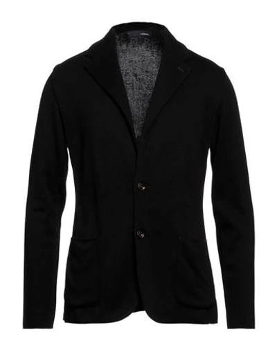Lardini Man Blazer Black Size Xl Cotton