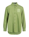 Raf Simons Man Shirt Green Size S Cotton, Leather