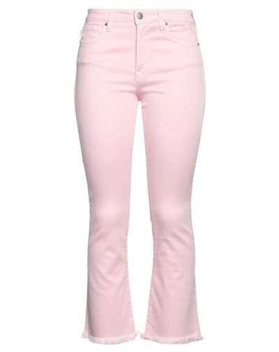 2w2m Woman Jeans Pink Size 27 Cotton, Elastomultiester, Elastane
