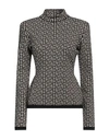 Balmain Jacquard-knit Turtleneck Sweater In Black